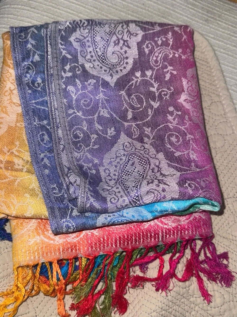 Women's Multicolor Paisley Ombre Scarf Wrap